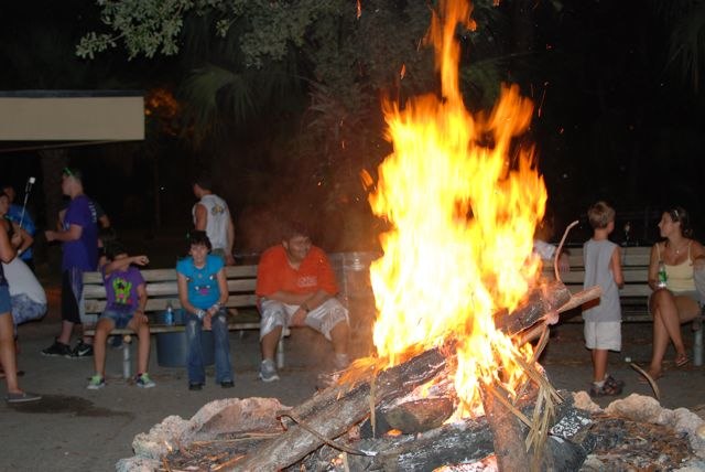 Friday July 29 Camputos Day 7: Campfire, their last night together